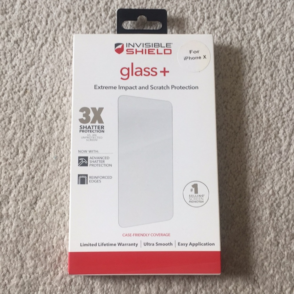 iPhone X ,Invisible shield Glass +